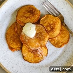 Overhead image of Healthy Sweet Potato Pancakes