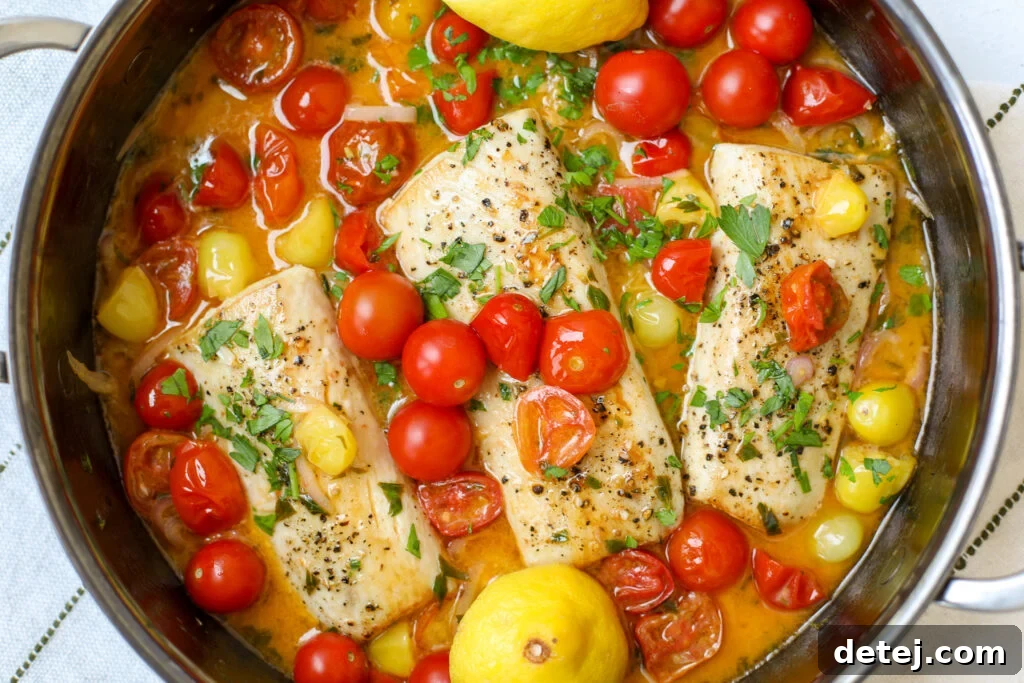 Mahi Mahi with Lemon Butter and Tomatoes – Healthyish Foods
