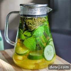 Finished shot - pineapple lime infused green tea - healthyish foods