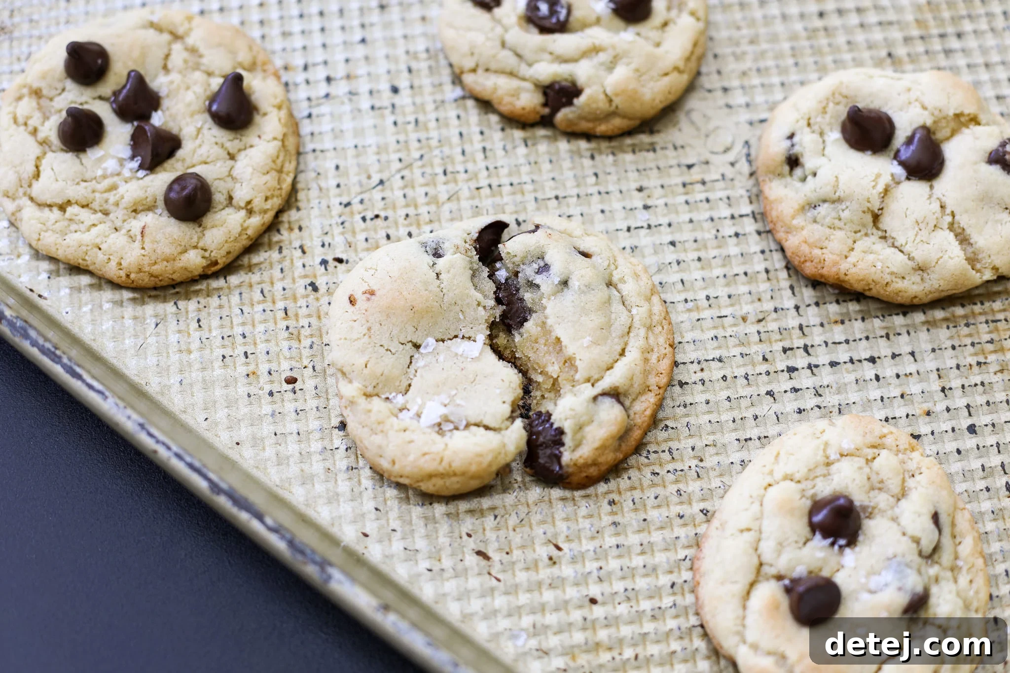 side shot of chocolate chip cookie recipe - healthyish foods
