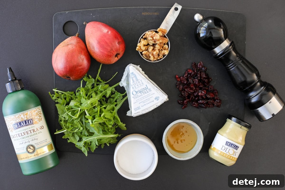 ingredients needed for pear carpaccio.