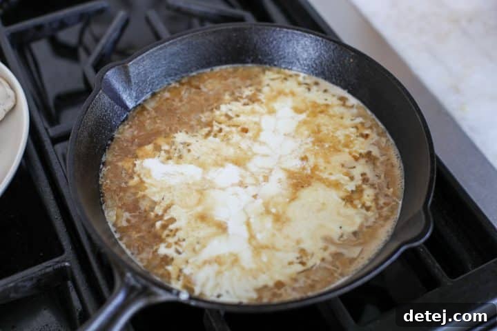 heavy cream add to the sauce.