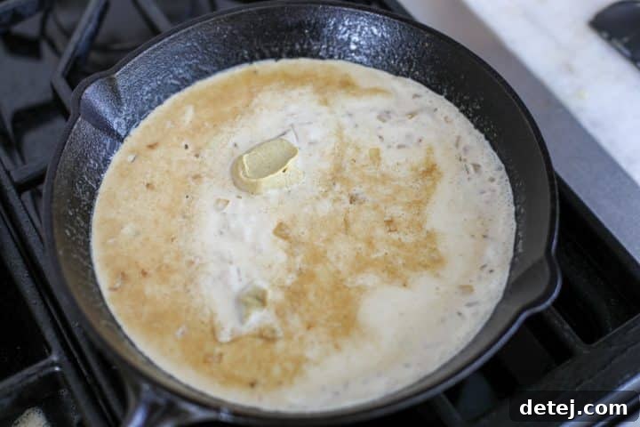 dijon mustard in the cream sauce.