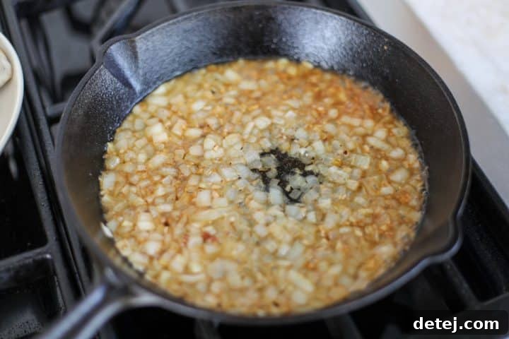white wine added to the aromatics.