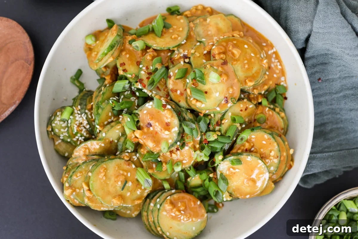 cucumber salad ready to be served. 