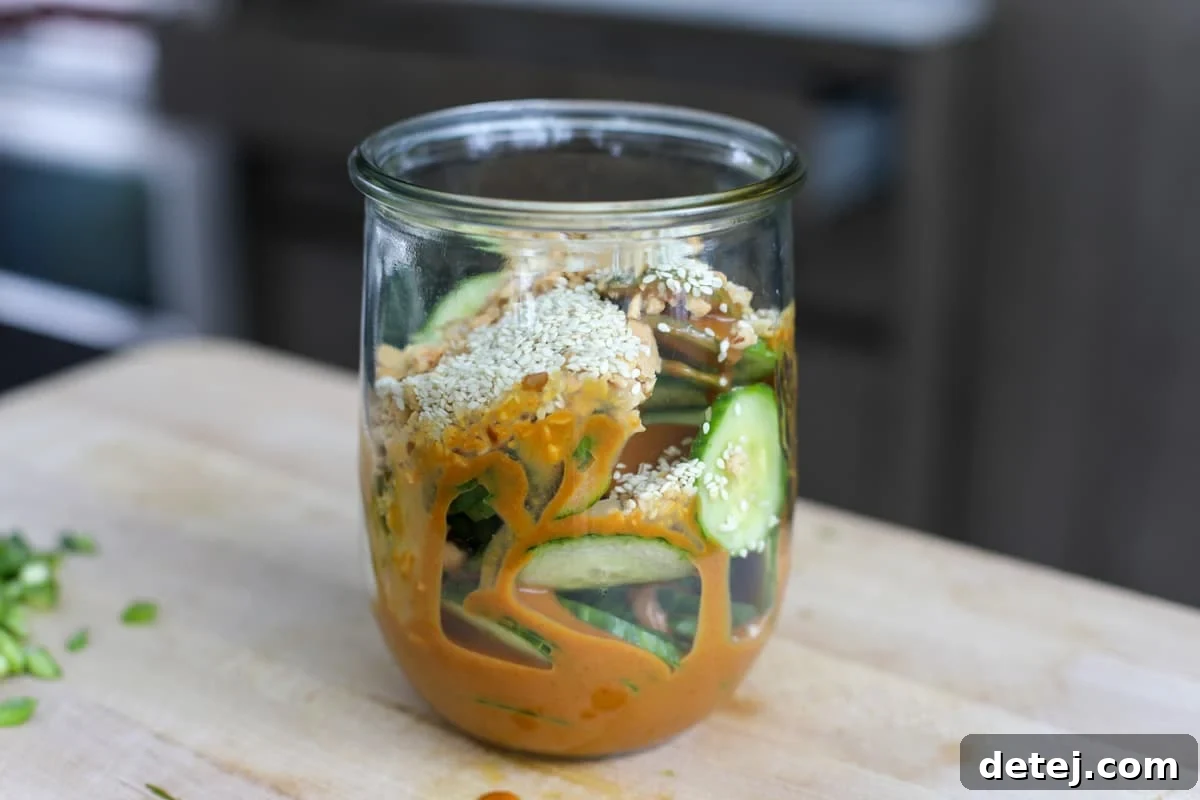salad in a jar. 