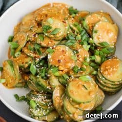 Cucumber Salad with Spicy Peanut Dressing - Healthyish Foods