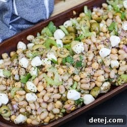 Green Olive and Celery Dense Bean Salad, a hearty and flavorful dish.