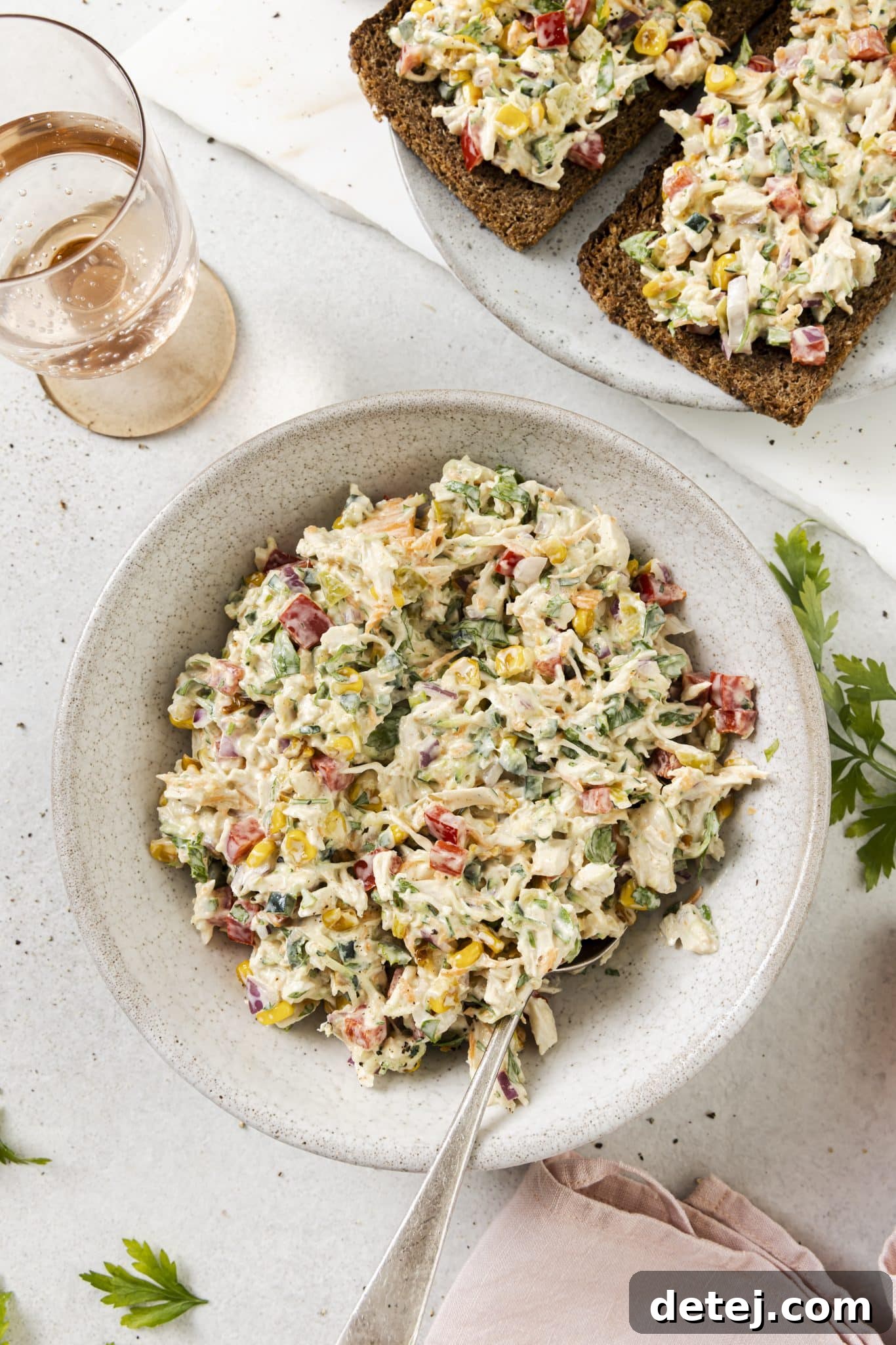 garden vegetable chicken salad.