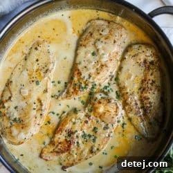 Blackened Chicken in Creamy Mustard Sauce