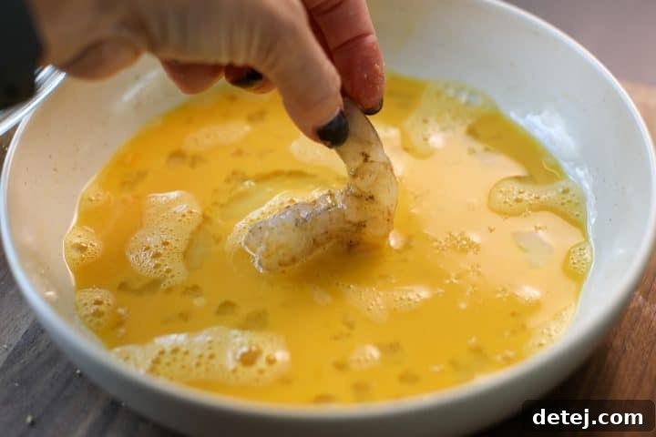 shrimp in egg. 
