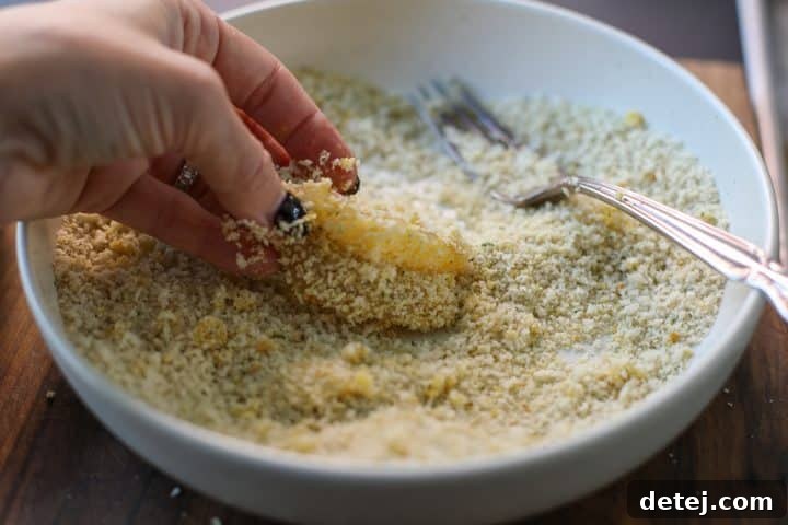 shrimp in breadcrumbs.