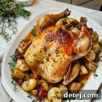 Garlic Herb Roasted Whole Chicken close up