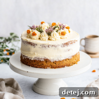 Carrot Cake with Cream Cheese Frosting - finished cake slice