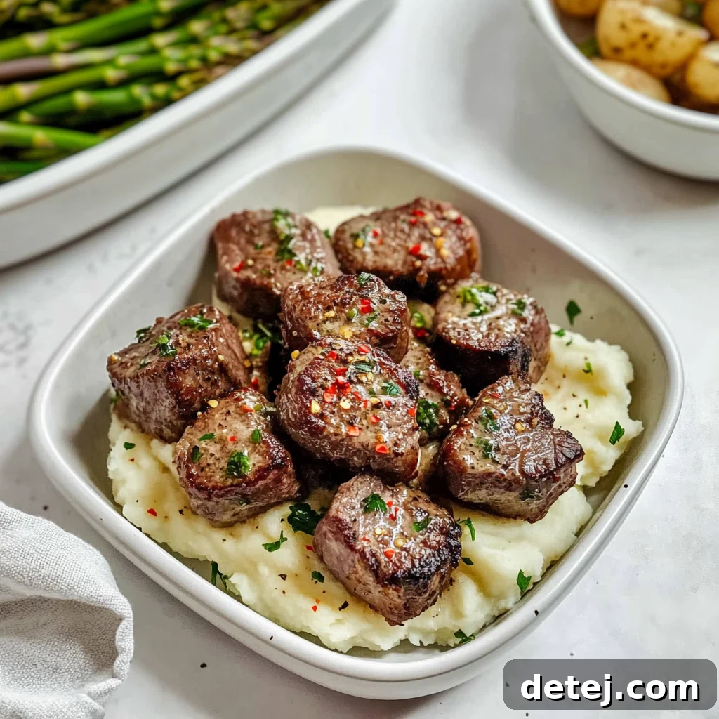 Serving Bison Steak Bites with Luscious Cowboy Butter