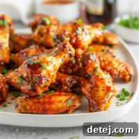 Delicious Bang Bang Chicken Wings ready to be served.