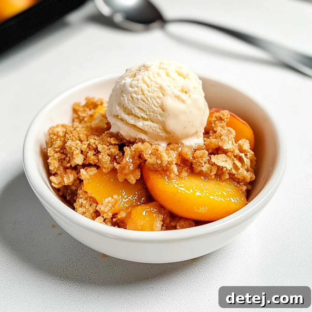 Easy Canned Peach Crisp