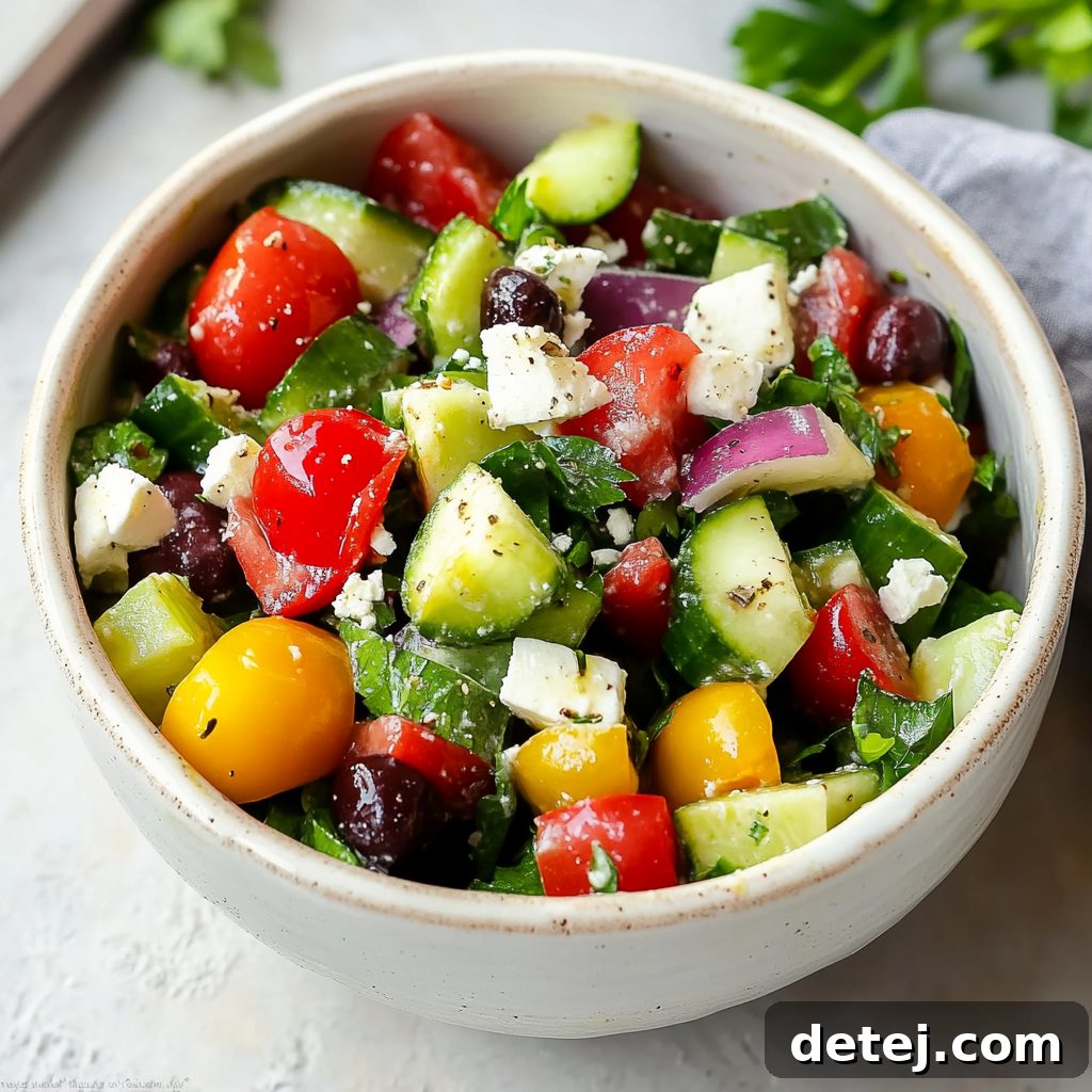 Assembling a Greek Salad