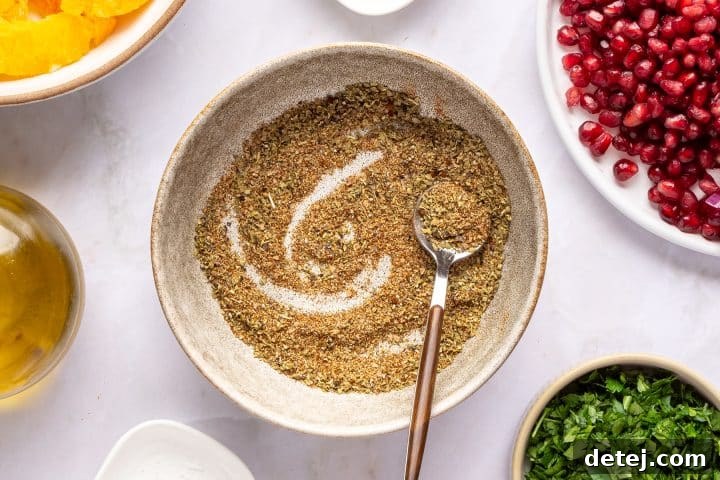 dry spice rub in a bowl. 