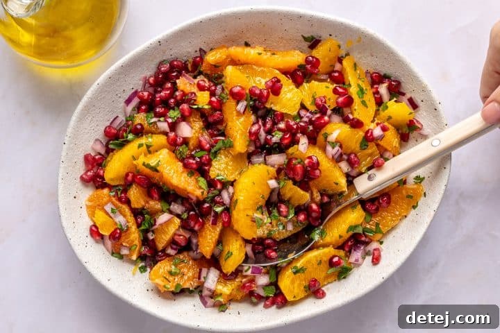 citrus salad in a bowl. 