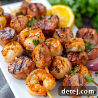 Sausage and Shrimp Skewers