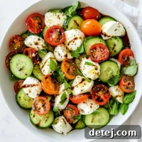 Easy Cucumber Mozzarella Salad