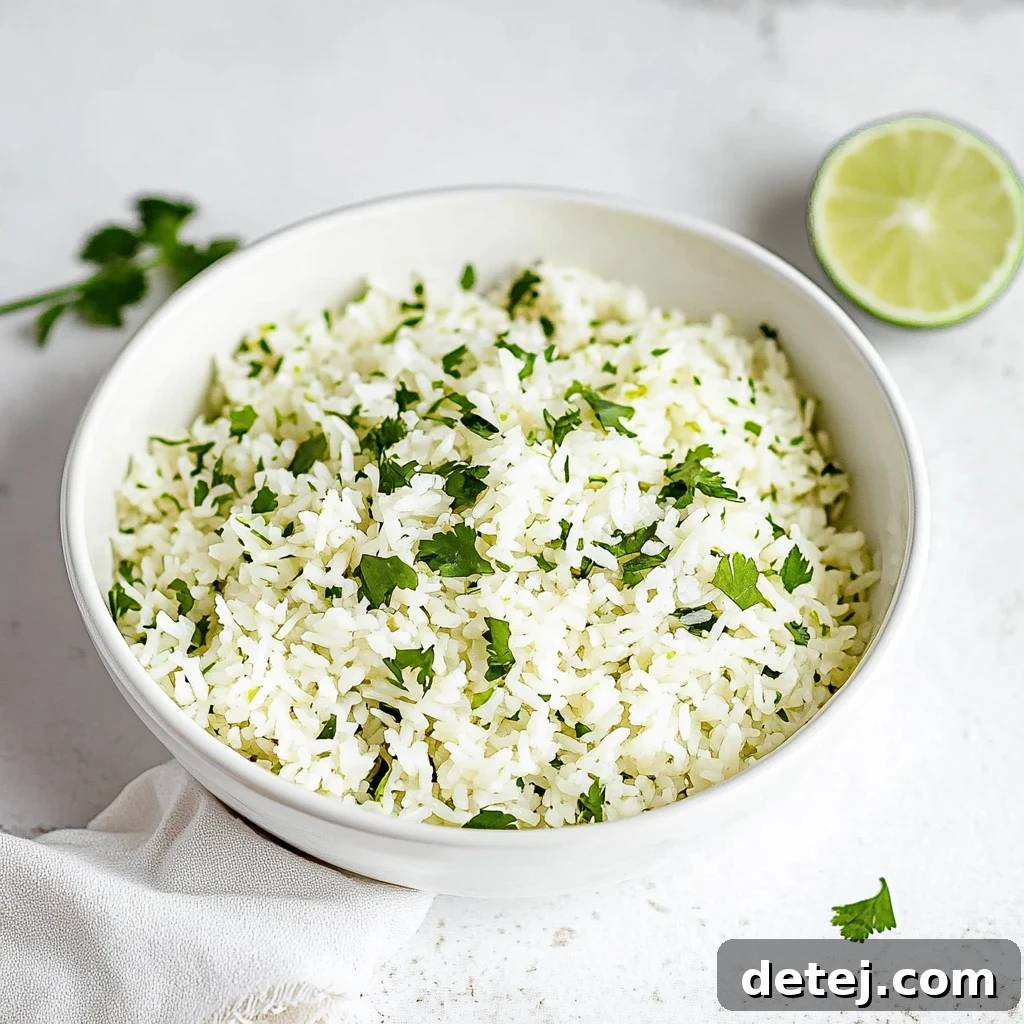 Fluffy Cilantro Lime Rice