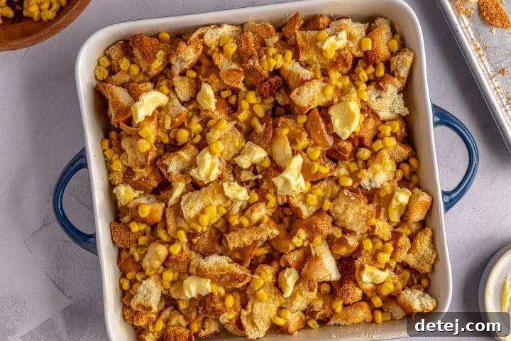 topped with dollops of butter.