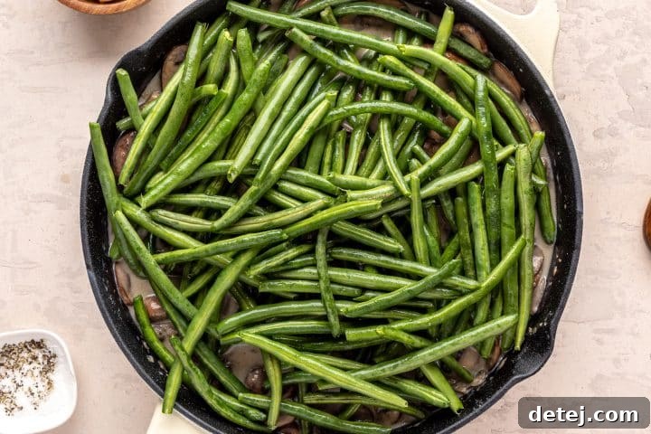 add green beans.