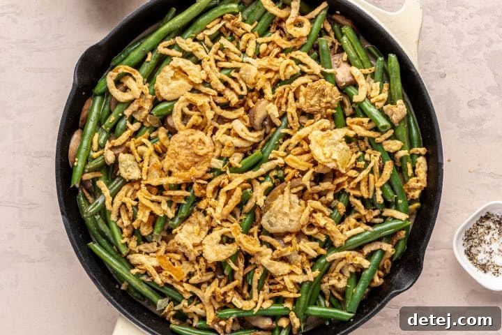 creamy green bean mushroom casserole.