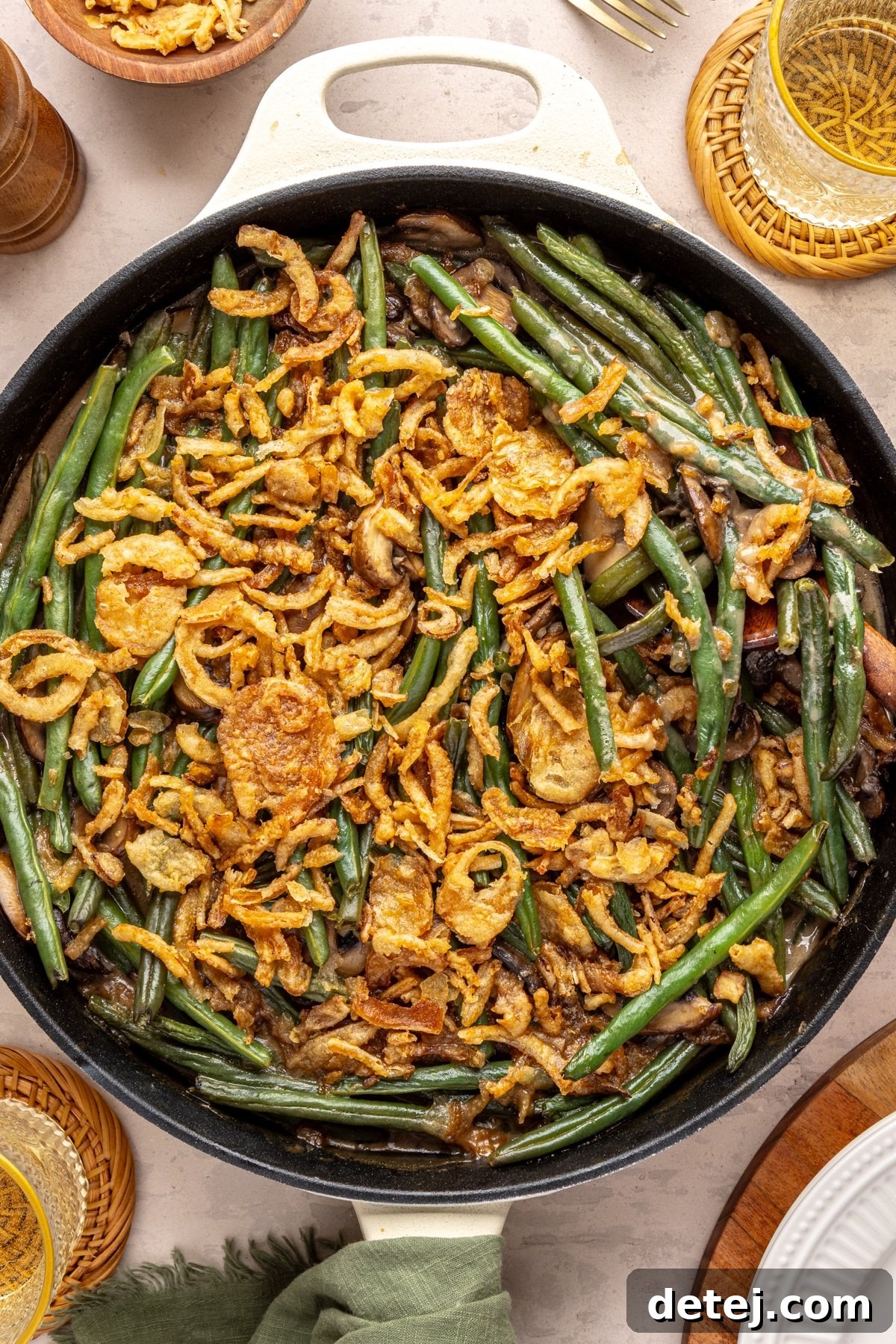 creamy green bean mushroom casserole. 