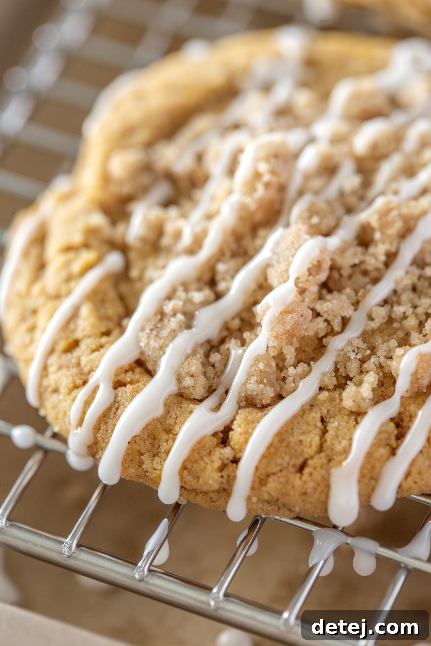 Preparing the streusel crumble for pumpkin cookies