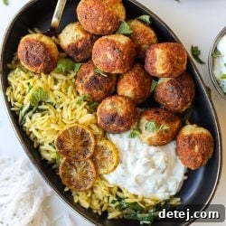 Greek Chicken Meatballs with Tzatziki Sauce – Healthyish Foods