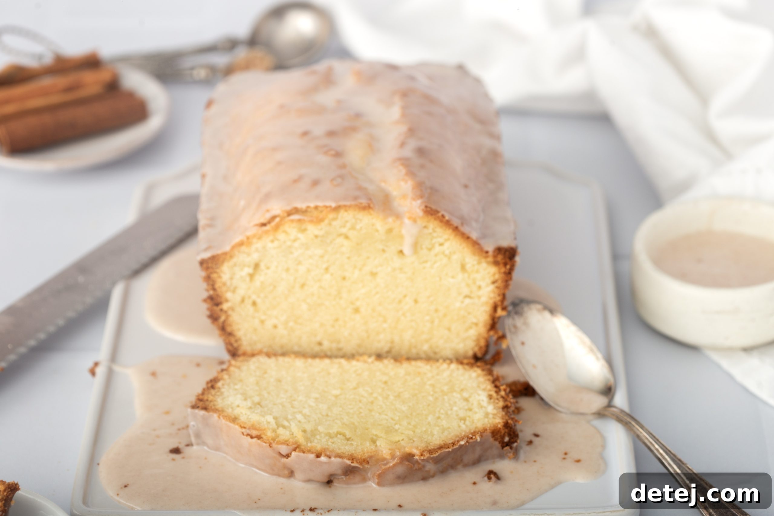 Serving Apple Pound Cake