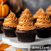 Chocolate Cupcakes with Pumpkin Cheesecake Frosting