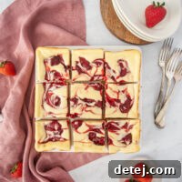 Strawberry Swirl Cheesecake Bars