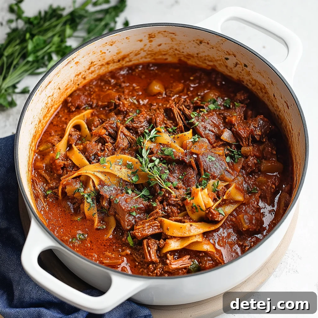 Delicious and easy short rib ragu pasta dish