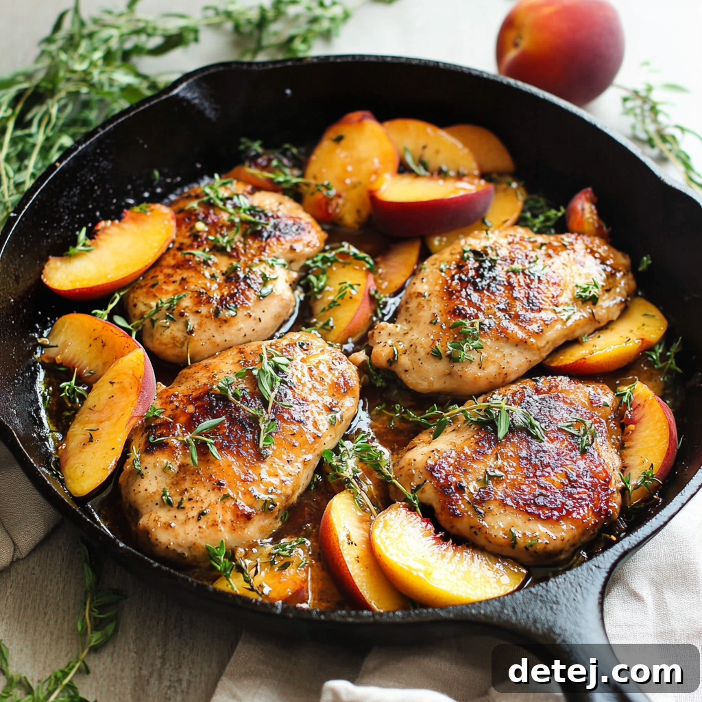 Sweet and Savory Peach Chicken 3 Chicken Breast with Peaches
