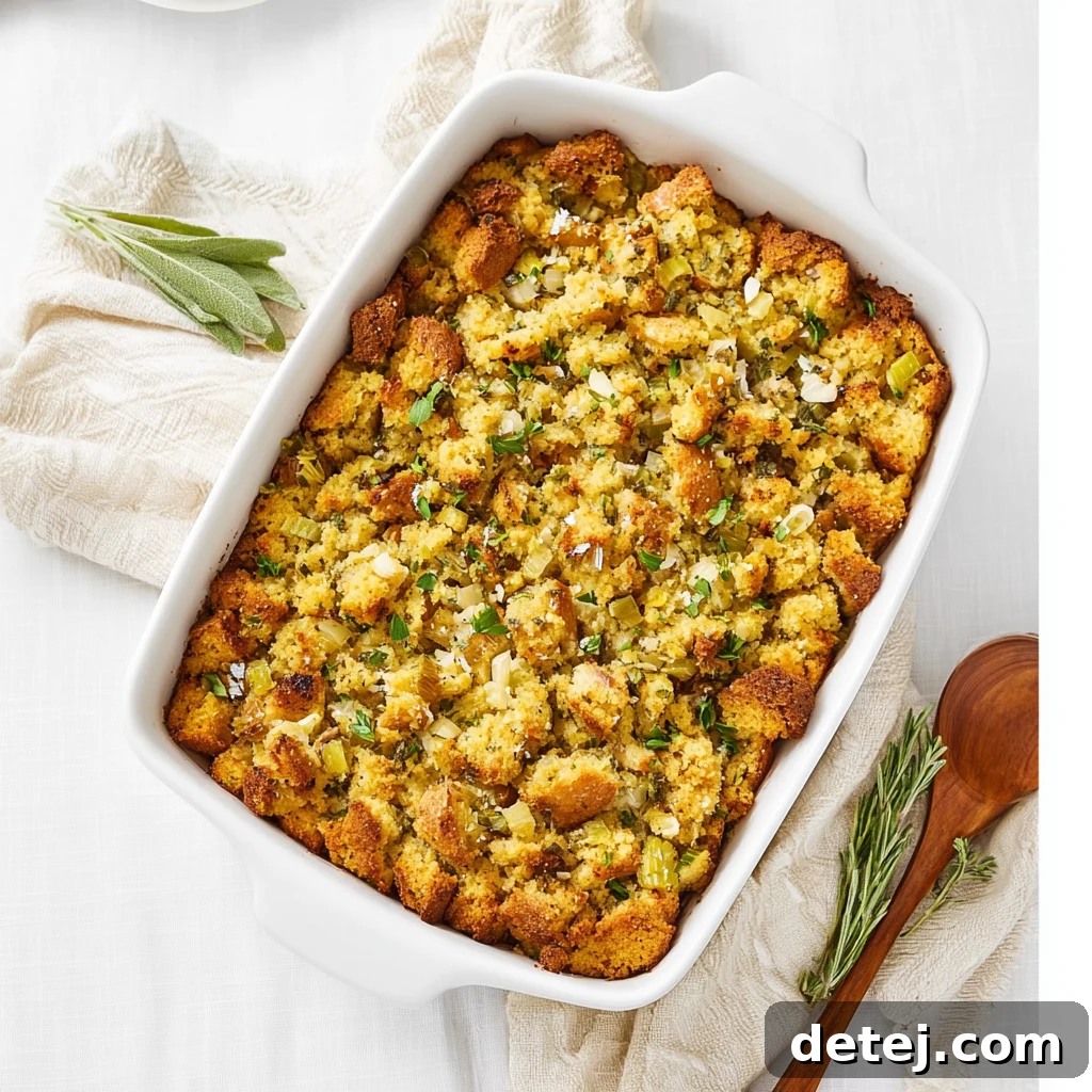 Classic Southern Cornbread Dressing 2 Easy Southern Cornbread Dressing