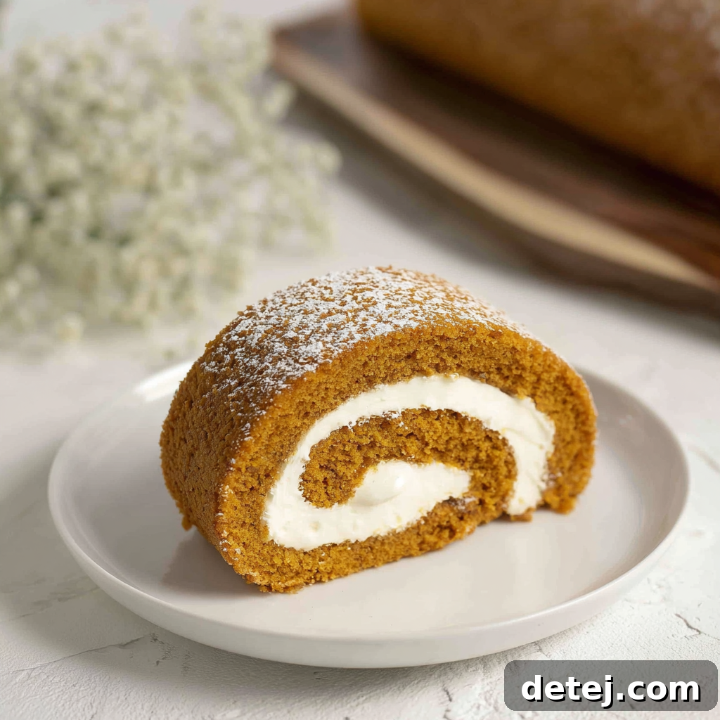 Sliced Easy Pumpkin Spice Roll