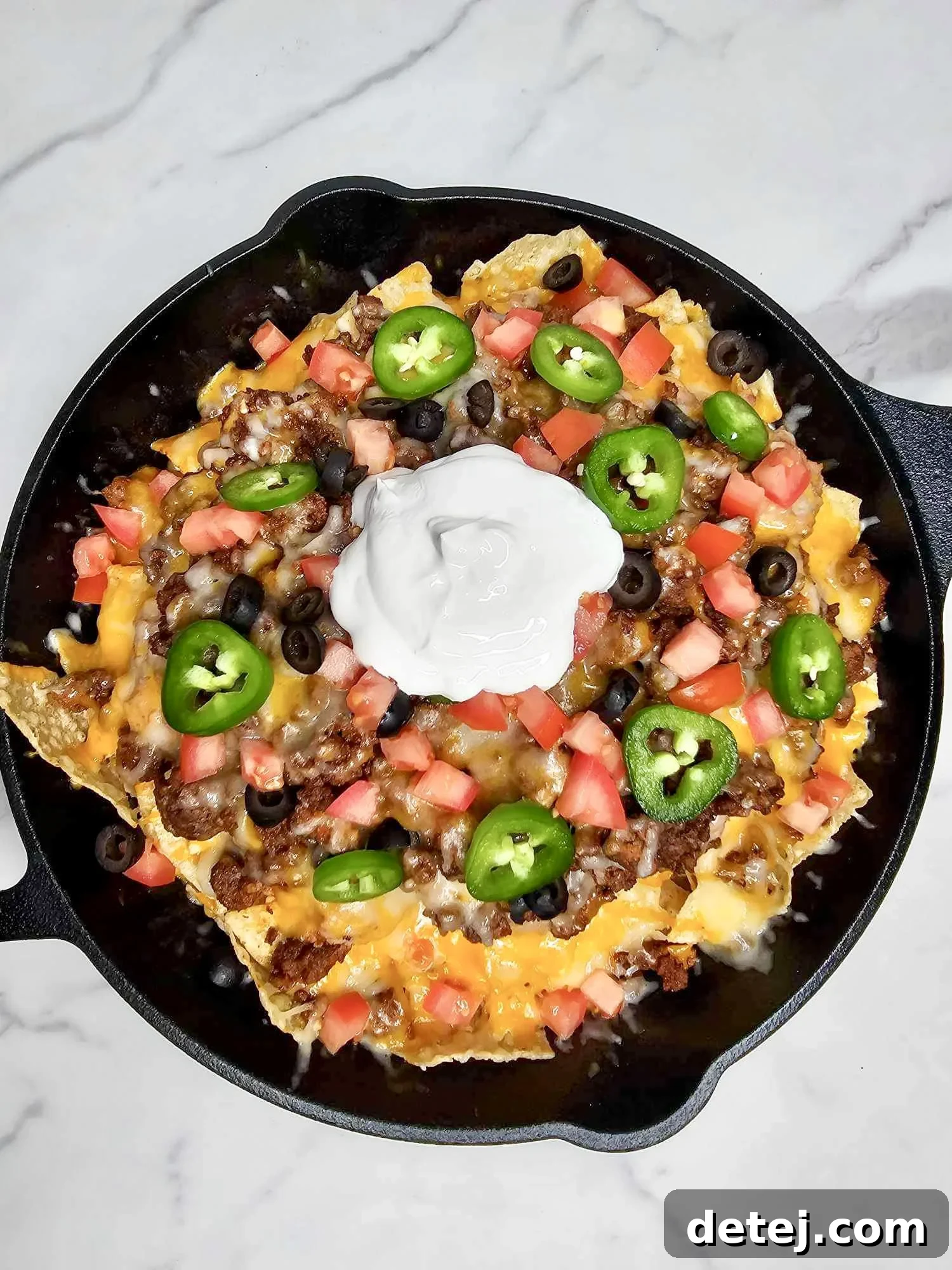 Beefy Super Nacho Skillet - Perfect for game night