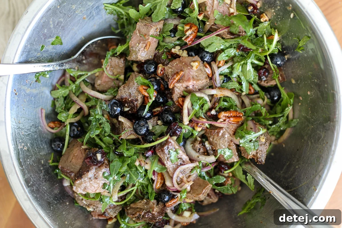 Seared Steak & Blueberry Harvest Salad 2 Blueberry Steak Salad – Healthyish Foods