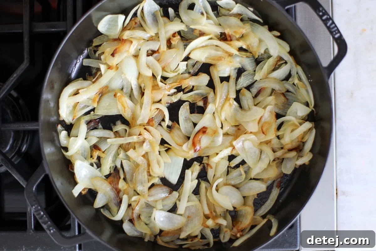 caramelized onions in a pan, fully cooked