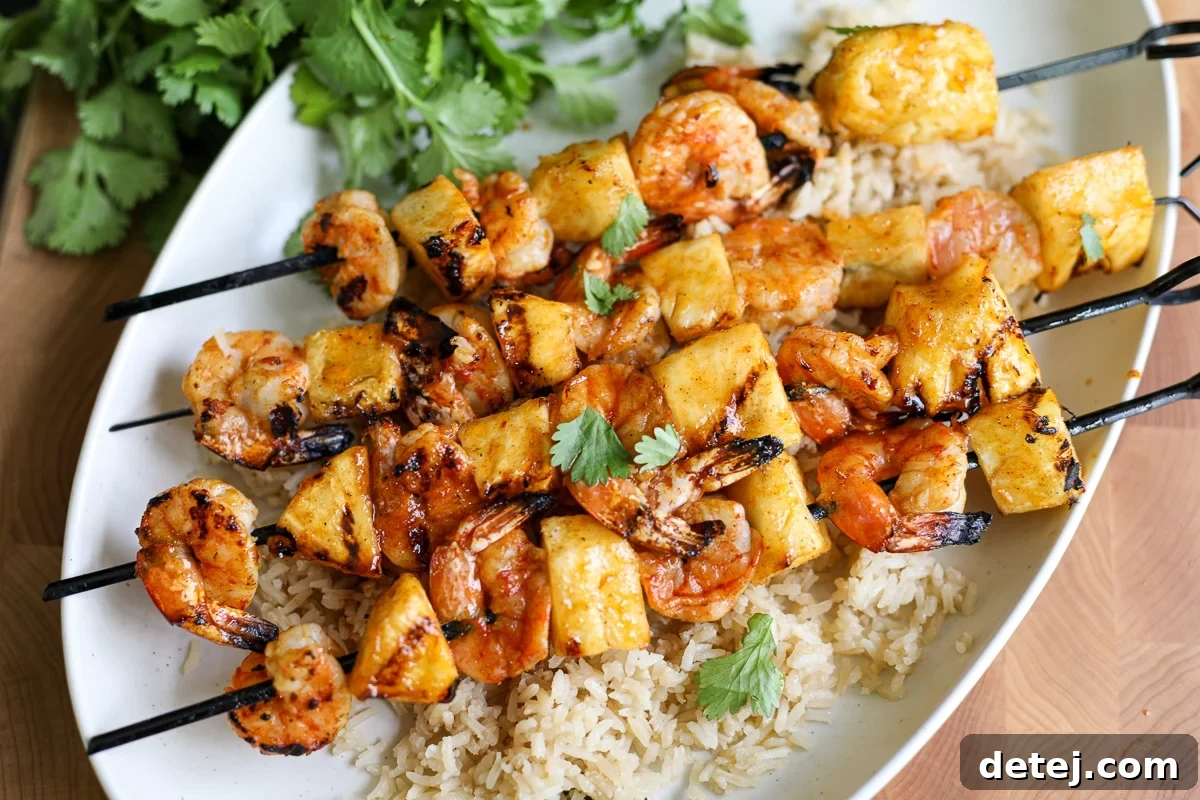 shrimp skewers.