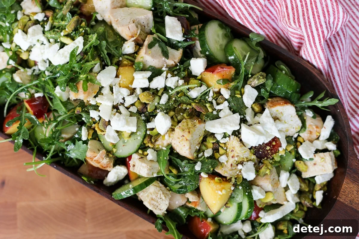 Grilled Peach, Cucumber & Chicken Salad: Healthyish Foods