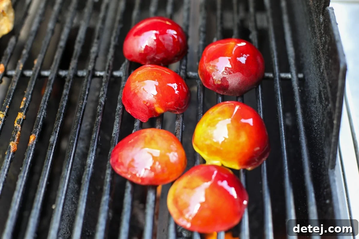 grilled peaches.