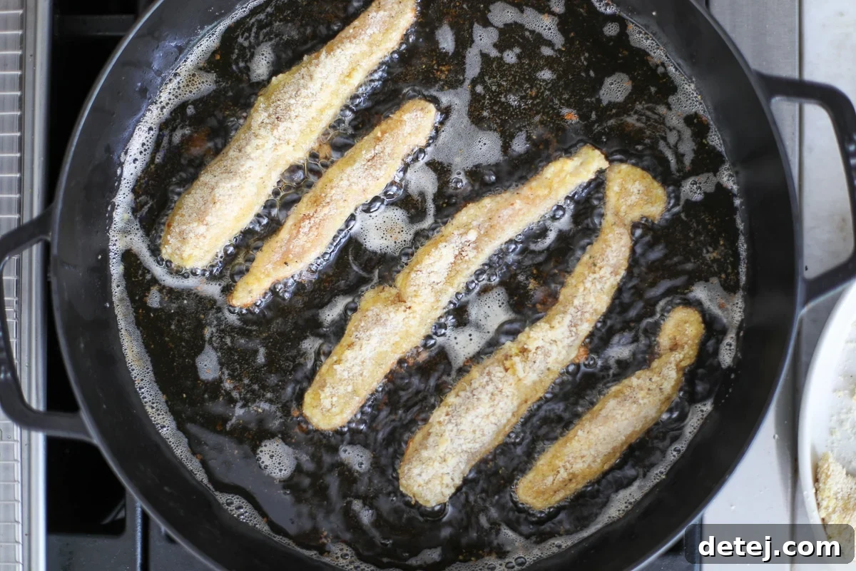 chicken frying.