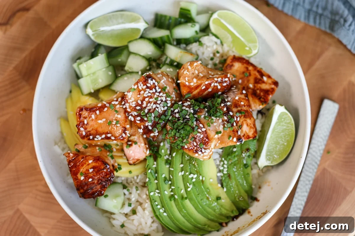 Sweet and Spicy Salmon Rice Bowls 2 Sweet & Spicy Salmon Bowls: Healthyish Foods