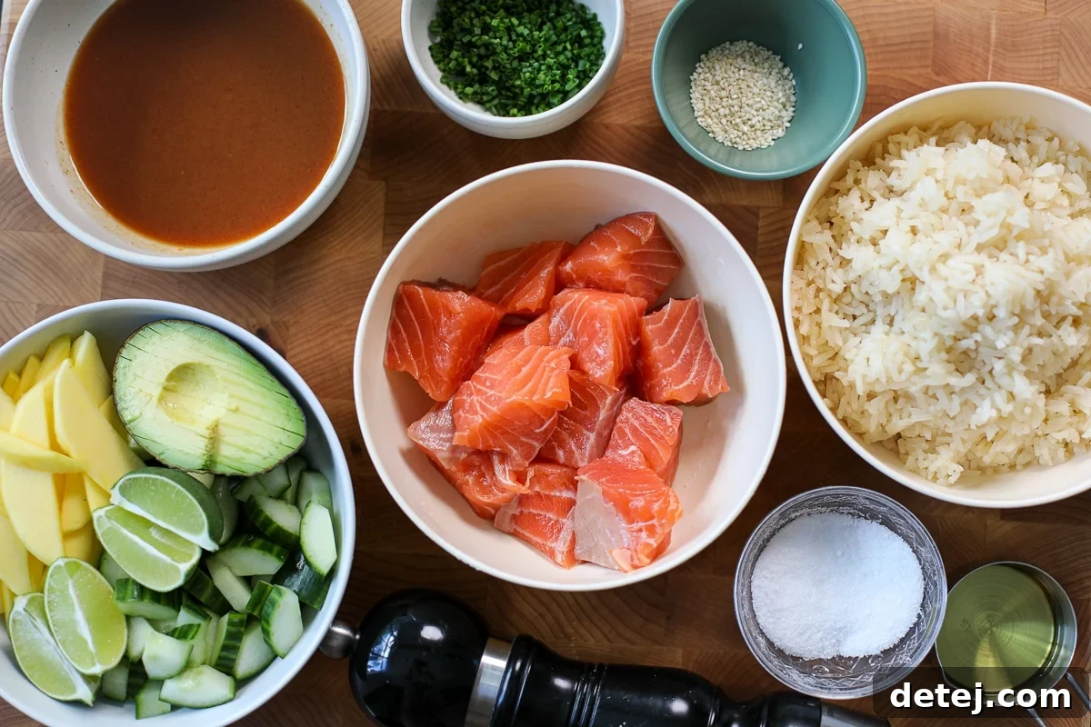 Sweet and Spicy Salmon Rice Bowls 3 Ingredients for Sweet & Spicy Salmon Bowls: Healthyish Foods