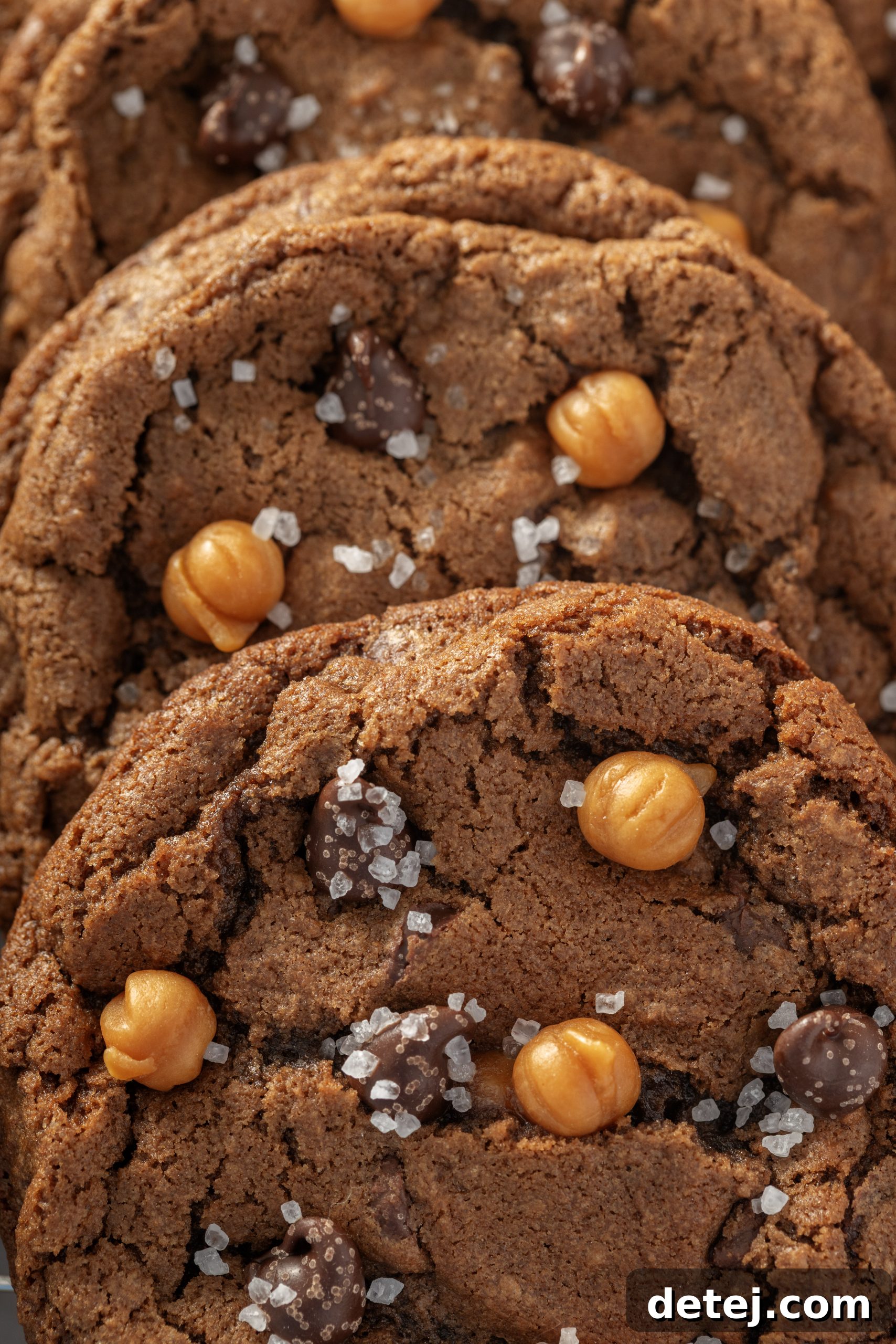Easy Chocolate Salted Caramel Cookies